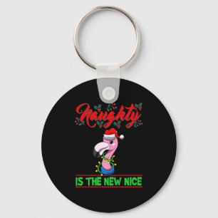 Naughty Is The New Nice Christmas Santa Xmas Premi Keychain