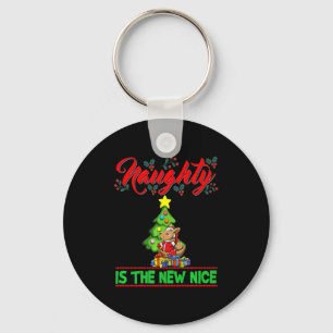 Naughty Is The New Nice Christmas Santa Xmas Premi Keychain