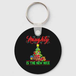 Naughty Is The New Nice Christmas Santa Xmas Premi Keychain