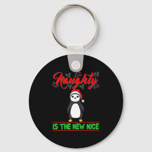 Naughty Is The New Nice Christmas Santa Xmas Premi Keychain
