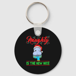 Naughty Is The New Nice Christmas Santa Xmas Premi Keychain