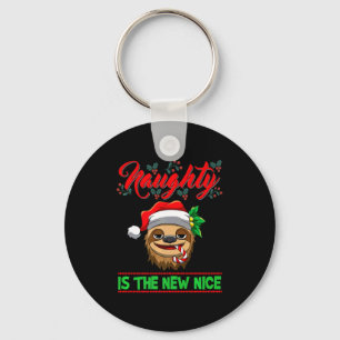 Naughty Is The New Nice Christmas Santa Xmas Premi Keychain