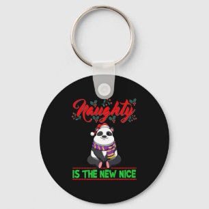 Naughty Is The New Nice Christmas Santa Xmas Premi Keychain