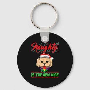 Naughty Is The New Nice Christmas Santa Xmas Premi Keychain
