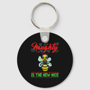 Naughty Is The New Nice Christmas Santa Xmas Premi Keychain