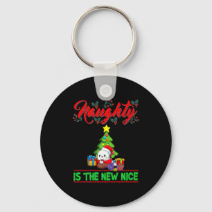 Naughty Is The New Nice Christmas Santa Xmas Premi Keychain