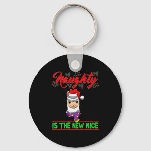 Naughty Is The New Nice Christmas Santa Xmas Premi Keychain