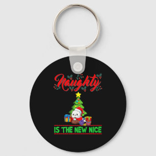 Naughty Is The New Nice Christmas Santa Xmas Premi Keychain