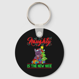 Naughty Is The New Nice Christmas Santa Xmas T Shi Keychain
