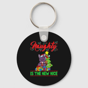 Naughty Is The New Nice Christmas Santa Xmas T Shi Keychain