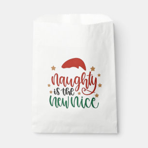 Naughty is The New Nice Funny Christmas Santa Favour Bag