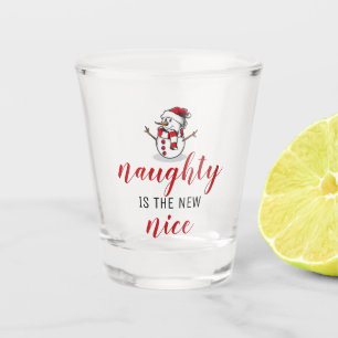 Naughty Is The New Nice Snowman Christmas Shot Glass