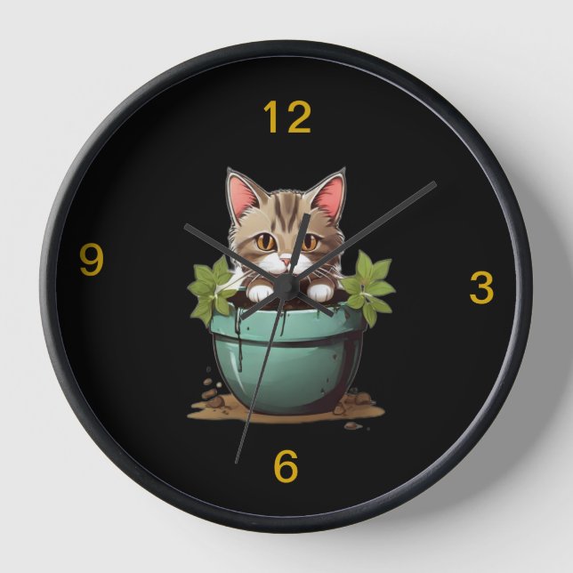 Naughty Kitty Horloge (Recto)
