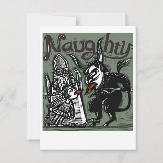 "Naughty" Krampus Card (Front)