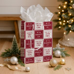 Naughty List 100% Coal | Funny Christmas Medium Gift Bag<br><div class="desc">If your gift recipients haven't exactly been on good behaviour this year, wrap their presents -- or their coal -- in these super cute Christmas gift bags. Design features a holiday red and white chequerboard pattern with alternating squares that read "On the Naughty List" and "Contents: 100% Coal." Also available...</div>