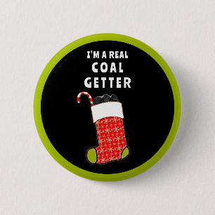 Naughty List Christmas Stocking Stuffer 2 Inch Round Button