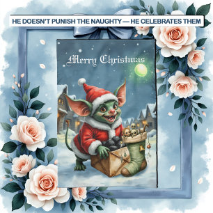 Naughty List Delivery: The Goblin Clause Chronicle Kitchen Towel