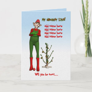 Naughty List Holiday Card