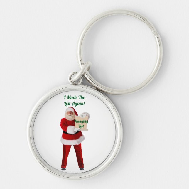 Naughty List Keychain (Front)