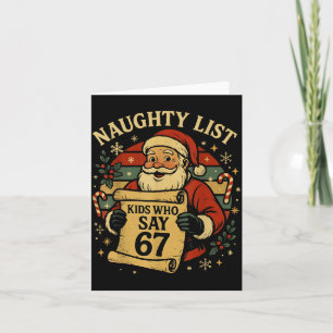 Naughty List Kids Who Say 67 Funny Teacher Christm Card
