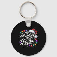 Naughty List Legend Xmas Lights Buffalo Plaid Red 