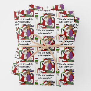 Naughty List Wrapping Paper Sheet