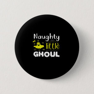 Naughty Little Ghoul Funny Halloween Design 2 Inch Round Button