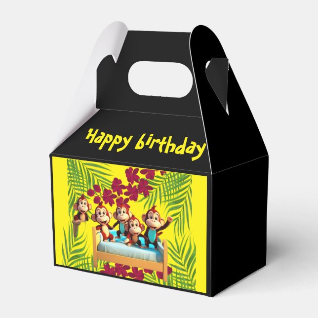 naughty monkey family favor box (Front Side)