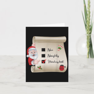 Naughty Nice Checklist I Tried My Card