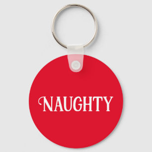 Naughty Nice Double Sided  Keychain