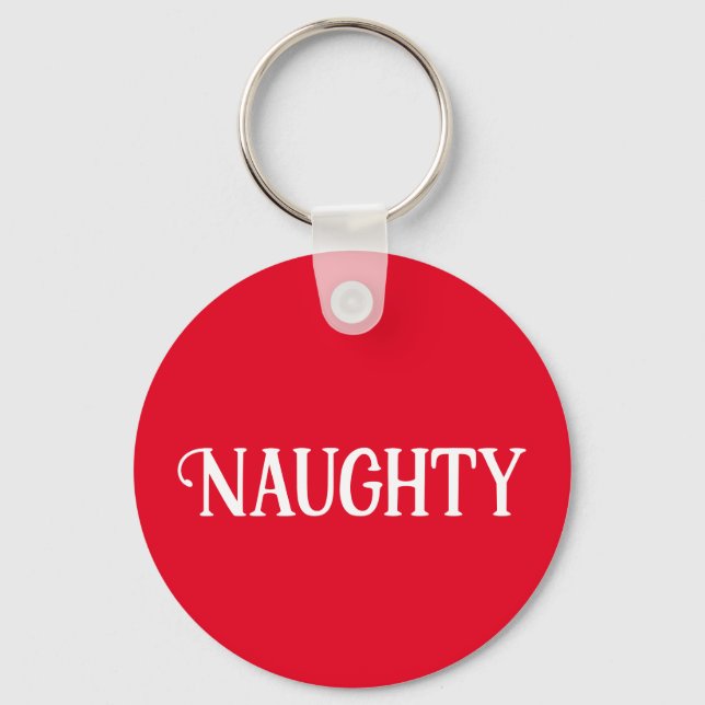 Naughty Nice Double Sided  Keychain (Front)