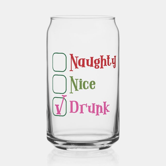 Naughty Nice Drunk Funny Holiday Christmas (Recto)