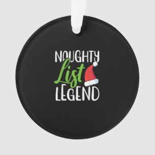 Naughty Nice Holiday List Funny Seasonal Humor Ornament