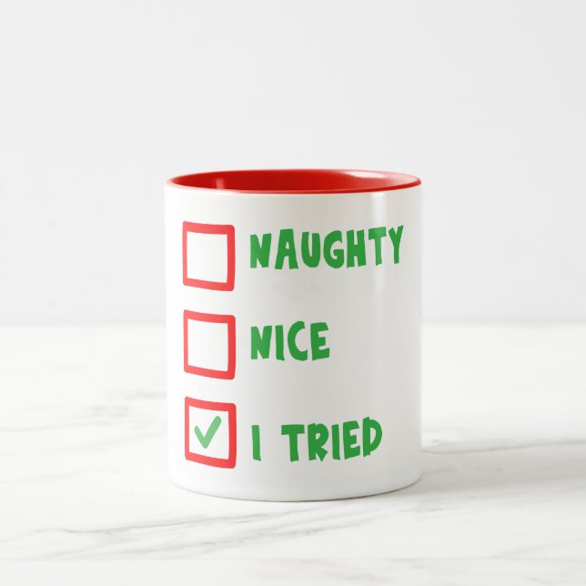 Naughty Nice J'Ai Essayé La Mug De Noël (Centre)