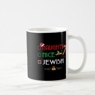 Naughty Nice Jewish Group Matching Christmas Gifts Coffee Mug