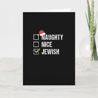 Naughty Nice Jewish Santa Christmas