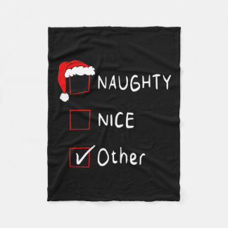Naughty Nice List Other Funny Xmas Men Women Chris Fleece Blanket