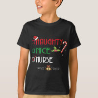 Naughty Nice Nurse Matching Christmas Pajama Xmas 