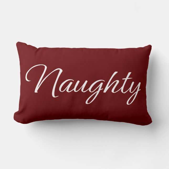naughty nice pillow (Front)