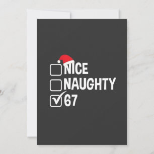 Naughty Nice Six Seven 67 Naughty List Christmas Save The Date