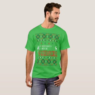 Naughty Nice Swimming Christmas Ugly Sweater Shirt