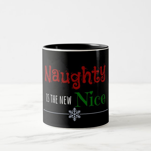 Naughty Nice Two-Tone Coffee Mug (Center)