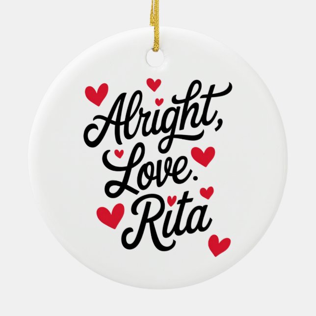 Naughty Nice Whiskey Santa Christmas List Ceramic Ornament (Back)