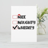 Naughty Nice Whiskey Santa Christmas List