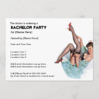 Naughty Nurse Bachelor Party Invites