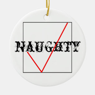 Naughty Or Nice Ceramic Ornament