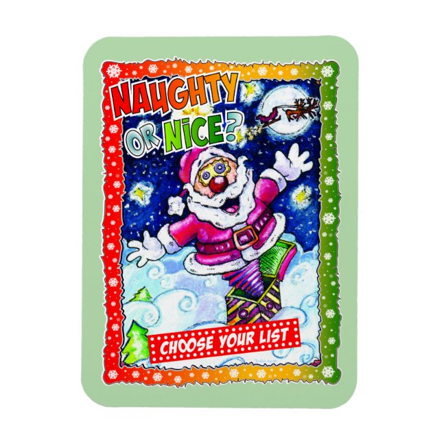 Naughty or nice, choose your list magnet (Vertical)