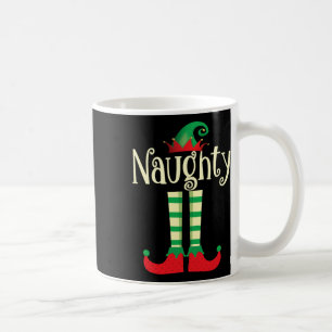 Naughty Or Nice Christmas Couple The Naughty Elf  Coffee Mug