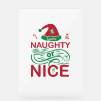 Naughty or Nice Christmas Frogs with Santa Design