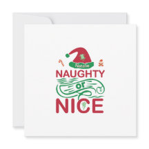 Naughty or Nice Christmas Frogs with Santa Design